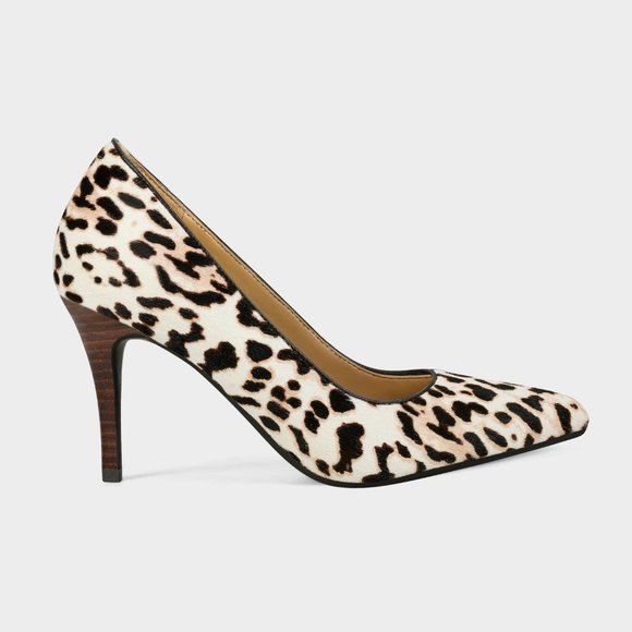 NEW Genuine Calf Hair Leopard Pumps Size 8 - Picture 2 of 8
